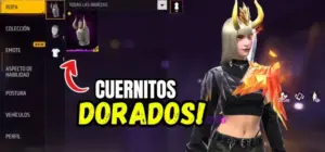 Cuernitos dorados free fire